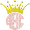 Crown Monogram Topper comes in 4 sizes