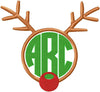 Reindeer Monogram Frame - comes in 6 sizes to fit 4,3.5,3,2.5,2,and 1.5 inch letters