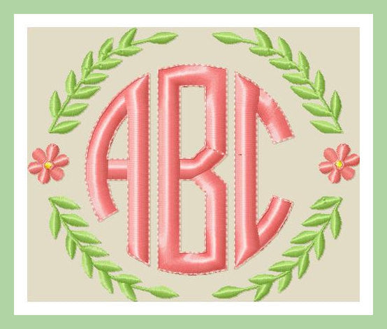 Laurel Monogram Frame - comes in 5 sizes