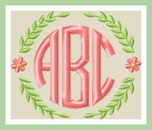 Laurel Monogram Frame - comes in 5 sizes