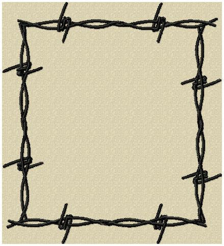 Barb Wire Frame - Comes in 6 sizes