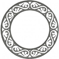 Damask Circle Monogram Frame comes in 7,6,5,4,3inch sizes