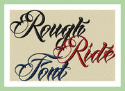 Rough Rider Font - comes in 2,3,4 inch Upper and Lower Case Letters