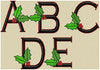 Christmas Holly Font - Comes in 3 inch with 1.75" plain side letters