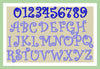 Curlz Font - Comes in 1,2, and 3 inch Sizes Machine Embroidery Font -