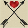 Heart Arrow Design - comes in 3,4,5,6,7, and 8 inch Sizes