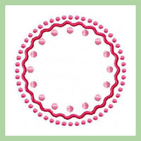 Circle Swirl Dot Frame - Comes in 3,4,5,and 6 inch Sizes