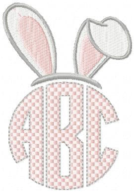 Easter Bunny Ear Monogram Topper comes in sizes to fit 2, 2.5, 3, 3.5 and 4 inch letters