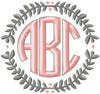 Laurel Circle - monogram Frame