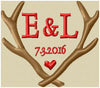 Antler Monogram Frame comes in 2,3,4,5,6,7,8,9 inch sizes