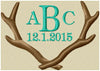 Antler Monogram Frame comes in 2,3,4,5,6,7,8,9 inch sizes