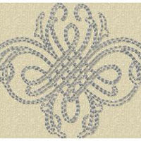 Filigree Design in Satin stitch and outline in Triple Bean Stitch