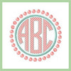 Circle Dot Monogram Frame - come in sizes to fit 2, 2.5, 3, 3.5 and 4 inch letters