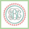 Circle Dot Monogram Frame - come in sizes to fit 2, 2.5, 3, 3.5 and 4 inch letters