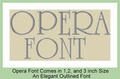 Opera - comes in 1,2 and 3 inch letters - BONUS set of numbers, & and period