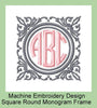 Square Round Machine Embroidery Design - Comes in 4,