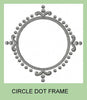 Circle Dot Monogram Frame - Machine Embroidery Design