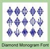 Diamond Monogram Font 3 Inch