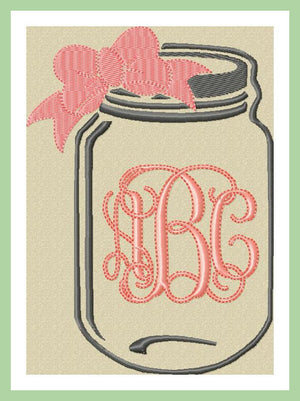 Mason Jar Monogram Frame