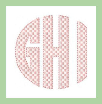 Circle Brick Font - 3.5, and 4 inch sizes