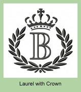 Laurel Crown Fluer De Lis - Machine Embroidery Design