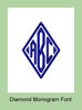 Diamond Monogram Font 3 Inch