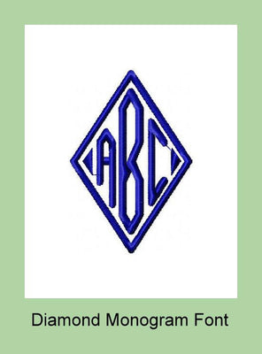 Diamond Monogram Font 3 Inch