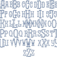 FISHTAIL APPLIQUE FONT  LARGE