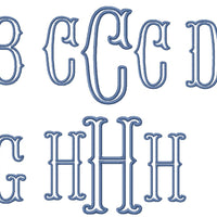 FISHTAIL APPLIQUE FONT  LARGE