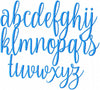 Penelope Font - Comes in 2 and 3 inch sizes upper and lower case letters - Machine Embroidery Font