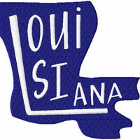 Louisiana State Silhouette - machine embroidery design