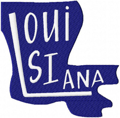 Louisiana State Silhouette - machine embroidery design