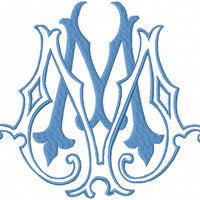 VINTAGE SERIES III DOUBLE LETTER MONOGRAMS M