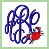 Classic Circle Monogram  4 inch size  Machine Embroidery Font -