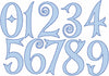 Swirly Girl Font - Fill Stitch with outline - Comes in 5 inch size, numbers,punctuation signs