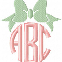 Bow Monogram Topper