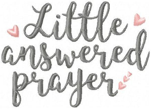 Little Answered Prayer, Machine embroidery Design