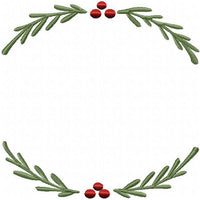 CHRISTMAS LAUREL WREATH NAME FRAME