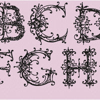 Ancient Font - Comes in 4,5,6 inch sizes - Monogram Font - Machine Embroidery Font