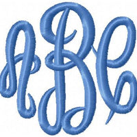 Empress Monogram Font - Machine Embroidery font - 1,2,3 inch sizes