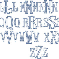 FISHTAIL APPLIQUE FONT  LARGE