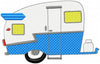 Shasta Camper - Machine Embroidery Design  Comes in 6 Sizes