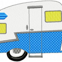 Shasta Camper - Machine Embroidery Design  Comes in 6 Sizes