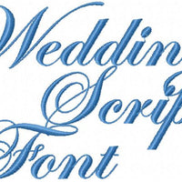 Wedding Script Font - Machine Embroidery Font - 3.5 inch size