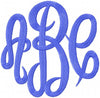 Empress Monogram Font - 4,5,6 inch Sizes - Machine Embroidery Font