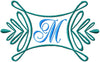 Curl Drop Monogram Frame - Machine Embroidery Design