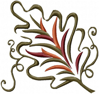 Autumn Leaf - 3 versions  Machine Embroidery Design