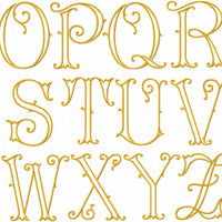 SETH III FONT - MACHINE EMBROIDERY MONOGRAM FONT