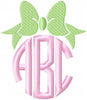 Bow Monogram Topper