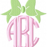 Bow Monogram Topper